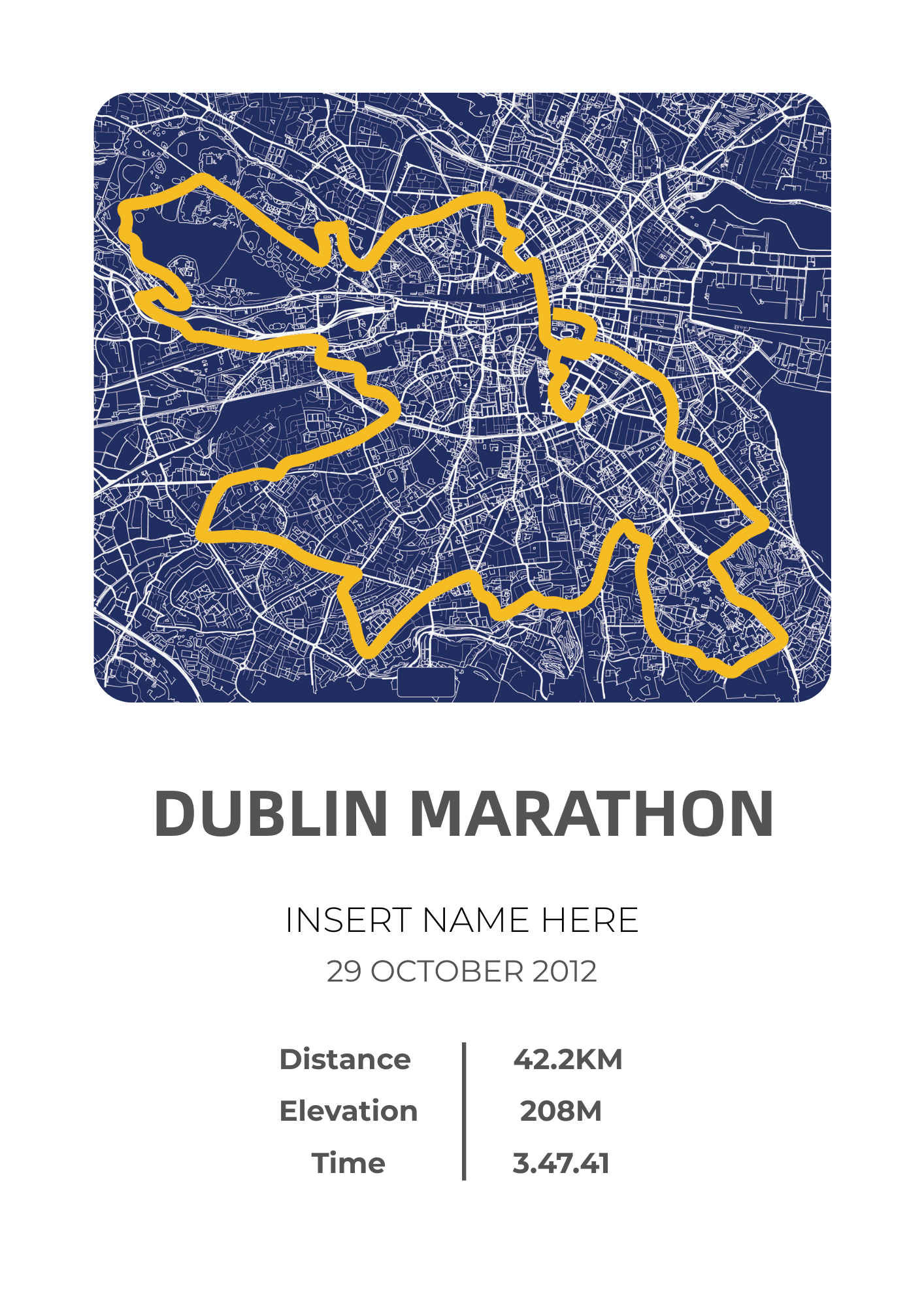 Dublin Full Marathon 2012