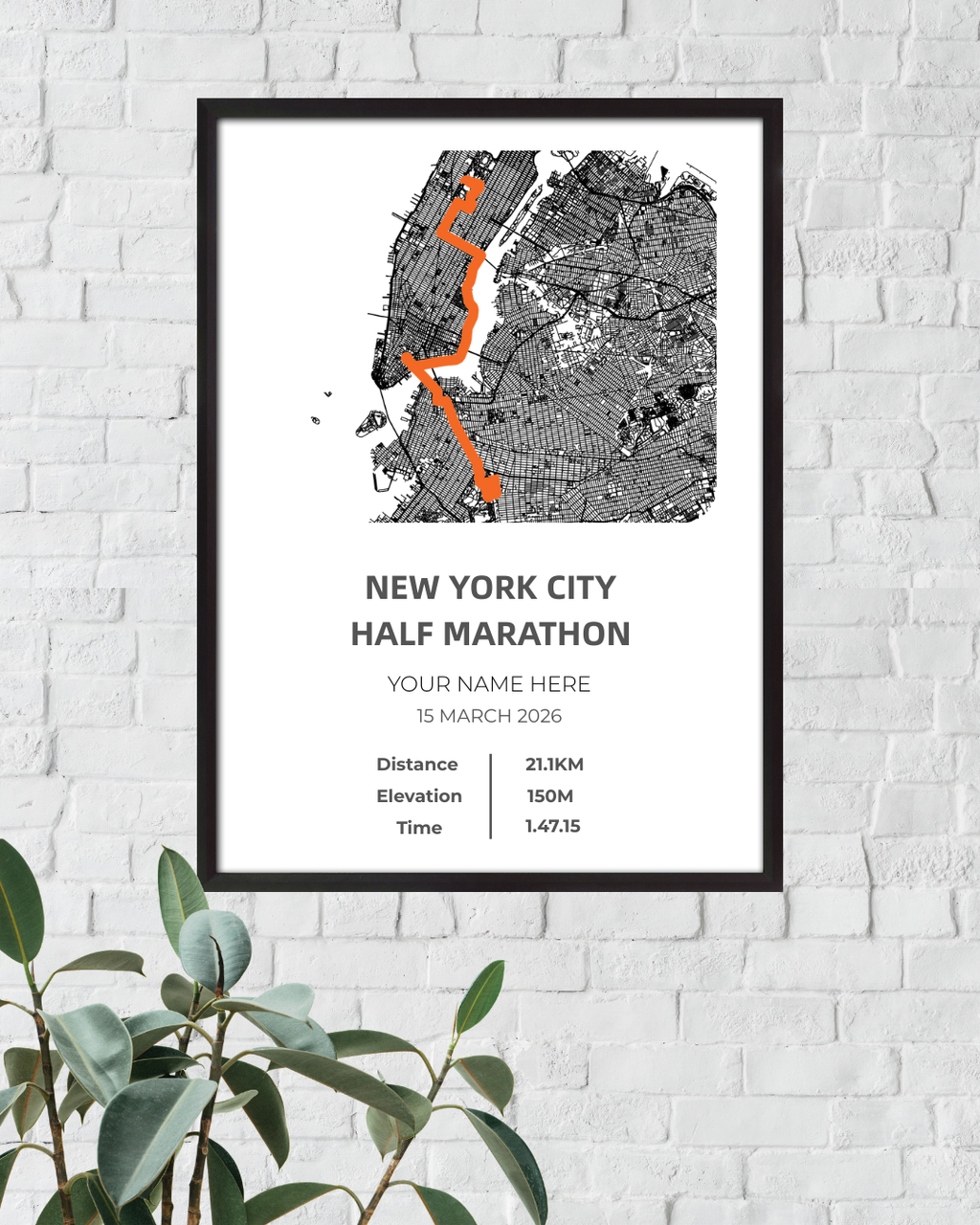 New York City Half Marathon 2026 (B&W)