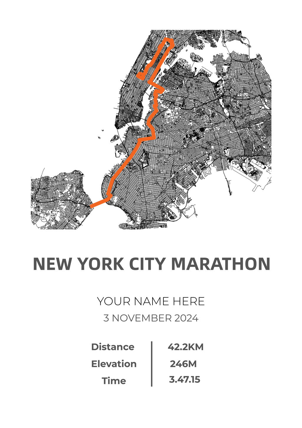 New York City Marathon 2024 (B&W)