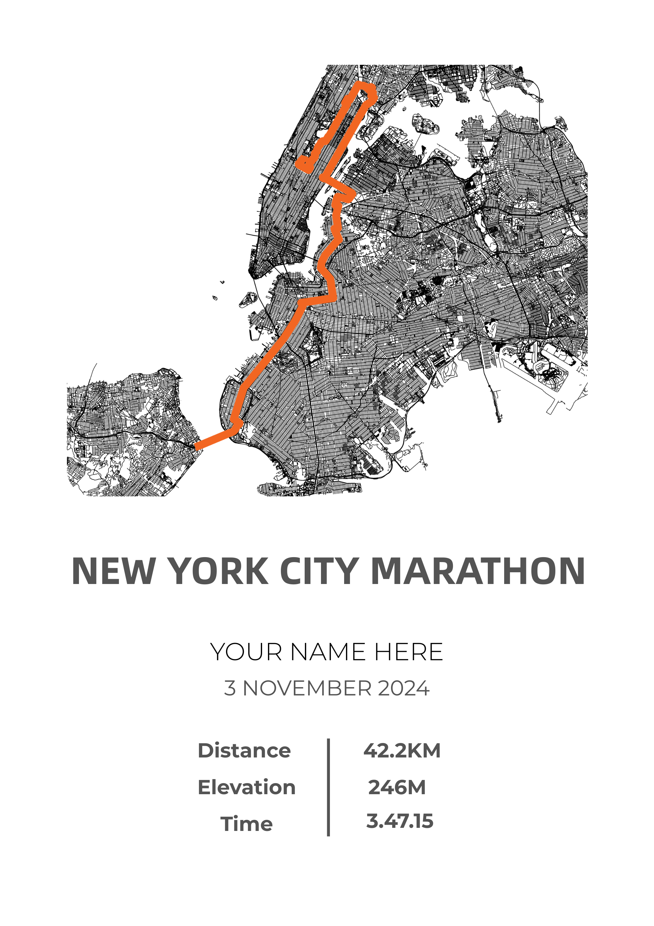 New York City Marathon 2024 (B&W)